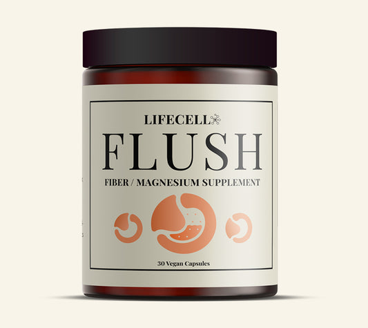 FLUSH: Combate el estreñimiento, limpia tu colón de forma SUAVE Y NATURAL. Suplemento con MAGNESIO y FIBRA