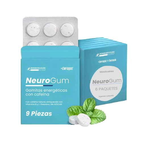 ¡NeuroGum: energía y enfoque a la mano!