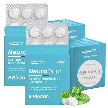 ¡NeuroGum: energía y enfoque a la mano!